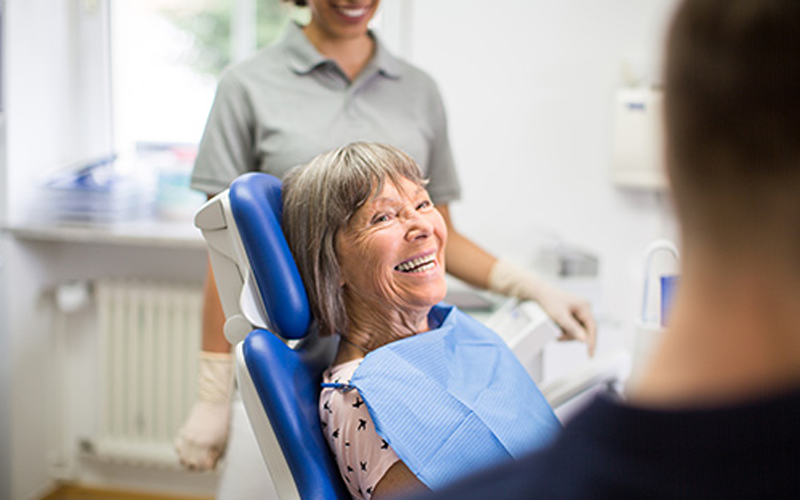 Bupa Smile Plan Lady in chair